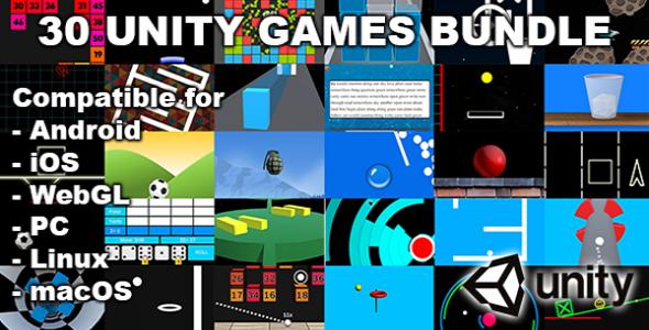 30 Unity Games Bundle - Unity Source Code